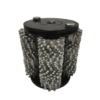 Handheld Scarifier Drums for Star / Beam Cutters, 4", Drum Assembly with Star Cutters
