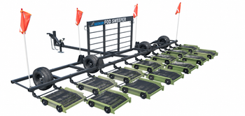 Seeker Airdrag Friction FOD Sweeper - Full Trailer, 15' Sweep for Runways, Green