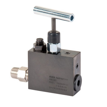 BVA Hydraulics CVMS3 manually operated check valve with pressure relief bypass, 10,000 psi (700 bar)