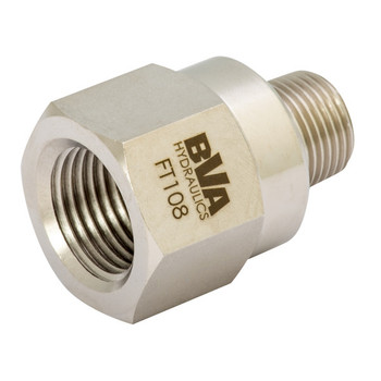 Fitting Adapter 3/8"-18 Nptf Male X 1/2"-14 Nptf Female 10,000 Psi