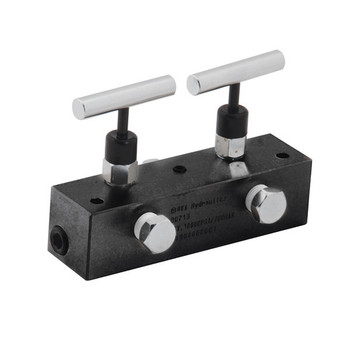 BVA MFC2, Manifold Block, 2 Needle Valve, Oil Port 3/8"-18NPTF, 6" Long, 10,000 psi (700 bar)
