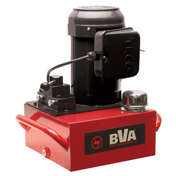 BVA Hydraulics Electric Pump, PE40M4N02A, 1.0 HP, 1 PH, 120 VAC, 60 HZ, with 4W/3P, Manual Control Valve, 2 Gallon Reservoir, 10,000 psi (700 bar)