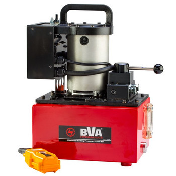 BVA Hydraulics Universal Motor Pump, PU55M4N025C, 230 VAC, 50/60Hz, 4W/3P D/A Manual Control Valve, 2.5 Gal. Usable Oil, 10,000 psi (700 bar)