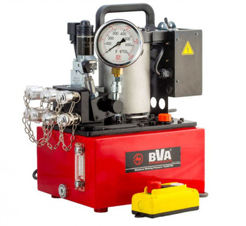 BVA Hydraulics Electric Torque Wrench Pump, PU55T4W025B, with Universal Motor, 120 VAC, 50/60 HZ, starts under full load, works at max. 10,000 psi (700 bar).