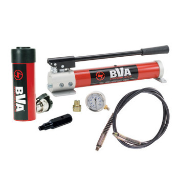 Hand Pump, Hydraulic Cylinder, Pressure Gauge & Hydraulic Hose Combo Kit, 10,000 psi (700 bar)