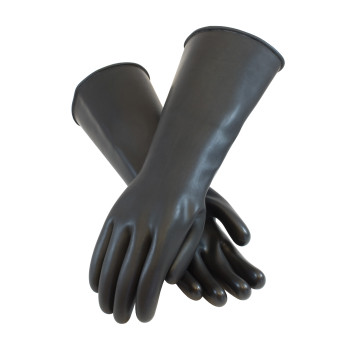 Black L Assurance Unsupported Latex, Blk., 44 Mil, 17 Inch, Unlined, Smooth Unsupported Latex Gloves 1 Dozen