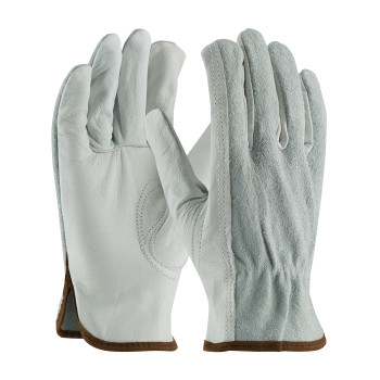 Natural S Top Grain Cowhide Drivers, Split Back, Regular Grade, Keystone Thumb Unlined Leather Driver's Gloves 1 Dozen