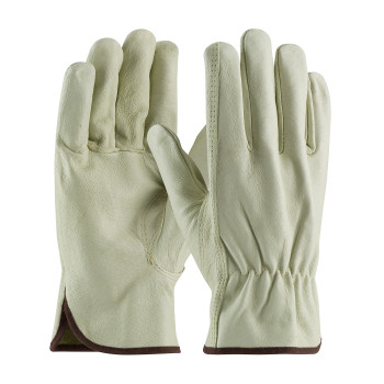 Natural S Top Grain Pigskin Leather Drivers, Economy Grade, Keystone Thumb Unlined Leather Driver's Gloves 1 Dozen