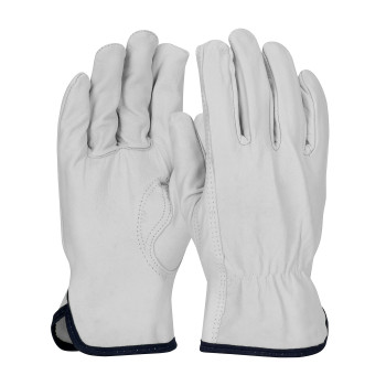 Natural XL Top Grain Goatskin Leather Drivers, Industry Grade, Keystone Thumb Unlined Leather Driver's Gloves 1 Dozen
