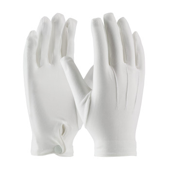 White MENS Cabaret 100% Stretch Nylon Dress Glove, White, Snap Closure, Men's Parade and Uniform Gloves 1 Dozen