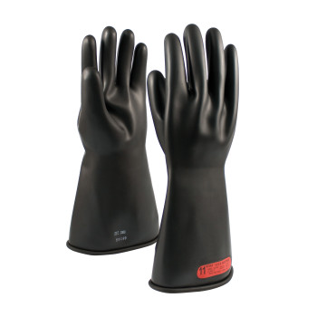 Black 11 NOVAX Insulating Glove, Class 0, 14 In., Blk., Straight Cuff Novax Rubber Insulating Gloves 1 Pair