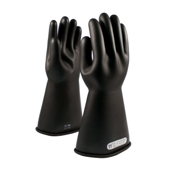 Black 12 NOVAX Insulating Glove, Class 1, 14 In., Blk., Straight Cuff Novax Rubber Insulating Gloves 1 Pair