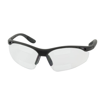 Black OS DBL MAG Readers, Clr AS/AF Lens, +2.50 TOP/BOT , Blk, Nylon Frm Bouton Semi-Rimless Frame 1 Pair