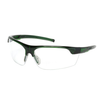 Green OS XTRICATE C, Clear Lens, Fogless3Sixty, Dark Green Frame, COMPACT SIZE Bouton Semi-Rimless Frame 1 Pair