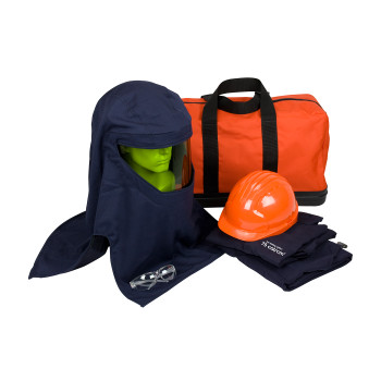 Navy 2XL 75 Cal Kit, Jacket, Overalls, Hat, Hat, Hood, Bag, Safety Glasses HRC 4 Kits