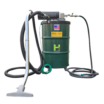 55 Gallon Anti-Static Explosion-Proof Pneumatic Vacuum 85CFM with Silencer, 1.5" x 25' Hose
