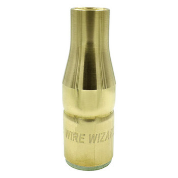 1/2" (12.7mm) Brass Bottle Nose Standard Duty PowerBall/Tregaskiss Slip-on Nozzle w/Stick-out Tip - 10/pk
