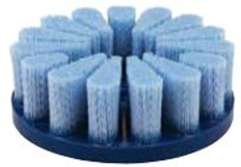 10" Abrasive Nylon Disc Brush, Tear Drop, .040/120 CeramiX Abrasive Filament, 7/8" A.H.