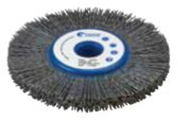14" Abrasive Nylon Wheel, .040/80 Silicon Carbide, Long Trim, 5-1/4" A.H.