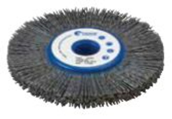 8" Abrasive Nylon Wheel, .035/180 Silicon Carbide, Long Trim, 2" A.H.