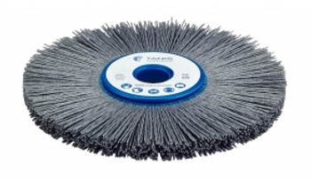 4" Abrasive Nylon Narrow Face Wheel, .022/120 Silicon Carbide, 1/2" Face Width, 5/8" A.H.