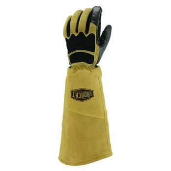 20" Stick Welding glove, split cow and goat grain, Climax (TM) Aerogel insulation,  pre-curved fingers, Kevlar thread