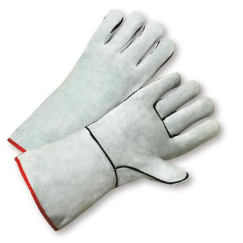 Grey Leather Welders Left Hand Only Glove. (Must order in bundles of 24 ea)