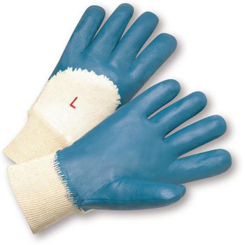 Knit Wrist Light Nitrile Palm Coated, Interlock Lining, 3/4" coating back of hand