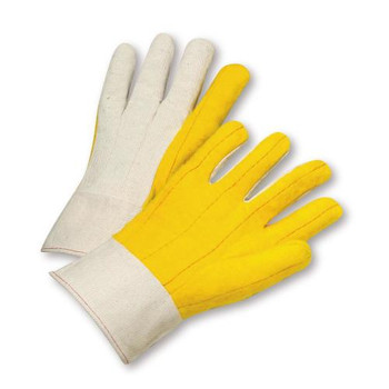 Band Top Yellow Chore Palm, Canvas Back Glove
