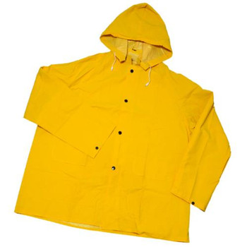 35 mil PVC over Polyester Jacket, Detachable Hood - Yellow