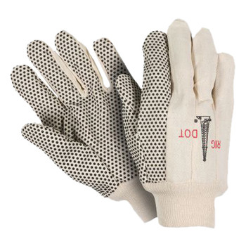 Single Palm Gloves - Dotted Palm- Medium Weight - 1 Dozen Units