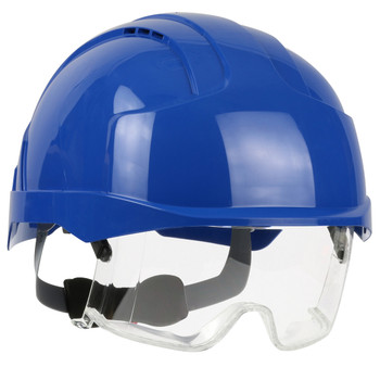 VistaLens Vented ABS Shell, ANSI Z89.1 Type I, Class C, Blue, - - Size OS, Blue  - ANSI Type I Helmets 280-EVLV-50B