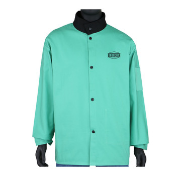 IRONCAT, FR 30" Jacket, 9oz Sateen Cotton,WCPG - Size 5XL, Royal  - Welding - Cotton