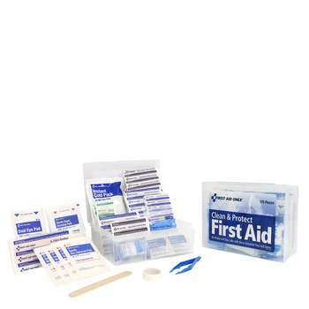 Clean and Protect First Aid Kit, 175 Pieces, Plastic Case 59695