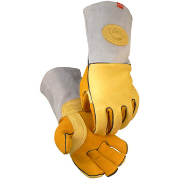 Glove, Welding, Gold Elk Skin, Large - Size L, Gold, Hand Protect-Welding, 1 Pair