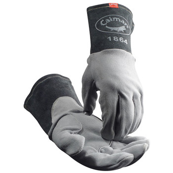 Glove, Kontour, Tig, Deer Split, Long Cuff, Small - Size XL, Gray, Hand Protect-Welding, 1 Pair