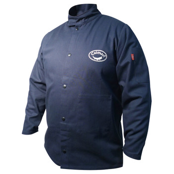 Jacket, Dark Navy, Flame Resistant Fabric, Inside Pocket, Stand-Up Collar, Small - Size S, Navy, FR Clothing-Welding, 1 Unit