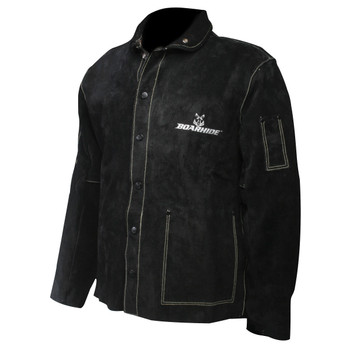Coat, 30", Welders, Black Boarhide, Xx-Large - Size 2XL, Black, FR Clothing-Welding, 1 Unit