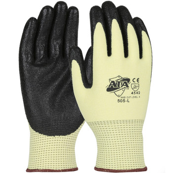 Ata Nitrile Coated, Ansi A4 - Size XL, Yellow, Cut Resistant Gloves, 1 Pair