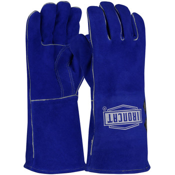 Split Cowhide Leather Welder'S Glove, Para Aramid Liner - Size XL, Blue, Hand Protect-Welding, 1 Dozen