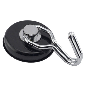 Neodymium Rotating and Swinging Magnetic Hook - Swivels 360°¸ Swings 180°¸ 65 lbs. pull