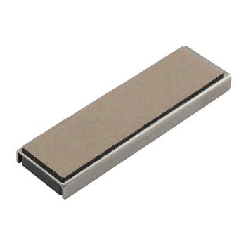 Ceramic Channel Magnet with Plated Base & Adhesive - 3" L x .905" W x .25" Thk.¸ 22 lbs. pull