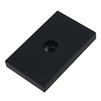 Neodymium Rubber Coated Mounting Block - N45¸ 2" L x 1.25" W x .25" Thk. w/ .177" hole¸ 41 lbs. pull