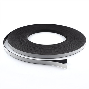 Magnetic Labeling Strip with Adhesive - 100' L x 0.50" W x 0.060" Thk. 1-Roll