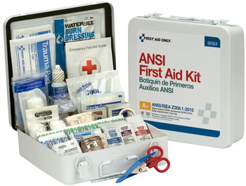 50 Person Bulk First Aid Metal Kit, Weatherproof ANSI A+, Type III