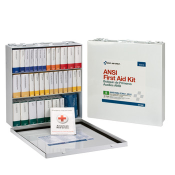 100 Person 54 Unit First Aid Kit, ANSI B, Weatherproof Steel Case, Type III