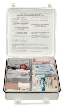 50 Person First Aid Kit, Weatherproof Plastic Case