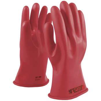 Novax Insulating Glove, Class 0, 11 In., Red, Straight Cuff Novax Rubber Insulating Gloves - 8.5 Red PR