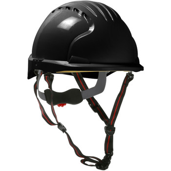 Jsp Evo6100 Ascend, White, 6-Pt Susp, 4-Pt Chin Strap, Wheel Ratcht, Class E ANSI Type I Helmets - OS Black EA
