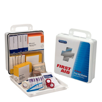 75 Person Office First Aid Kit, 312 Pieces, Plastic Case